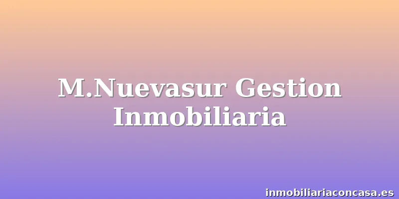 M.Nuevasur Gestion Inmobiliaria