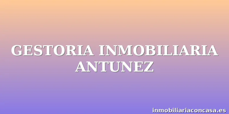 GESTORIA INMOBILIARIA ANTUNEZ