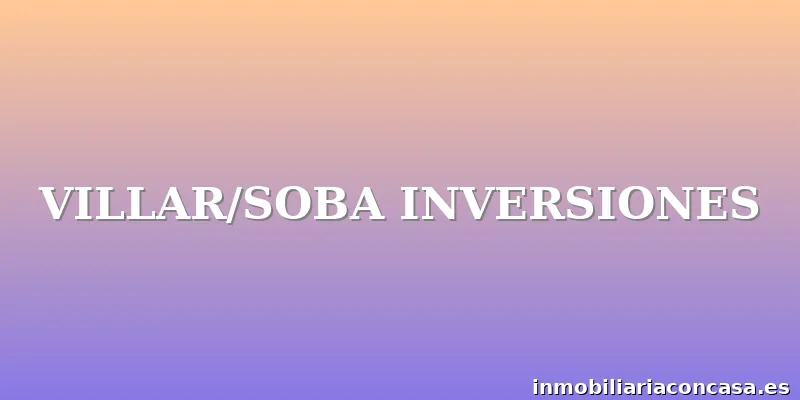 VILLAR/SOBA INVERSIONES