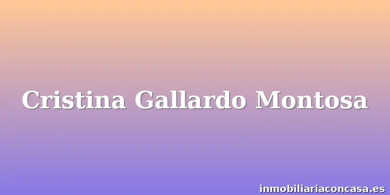 Cristina Gallardo Montosa