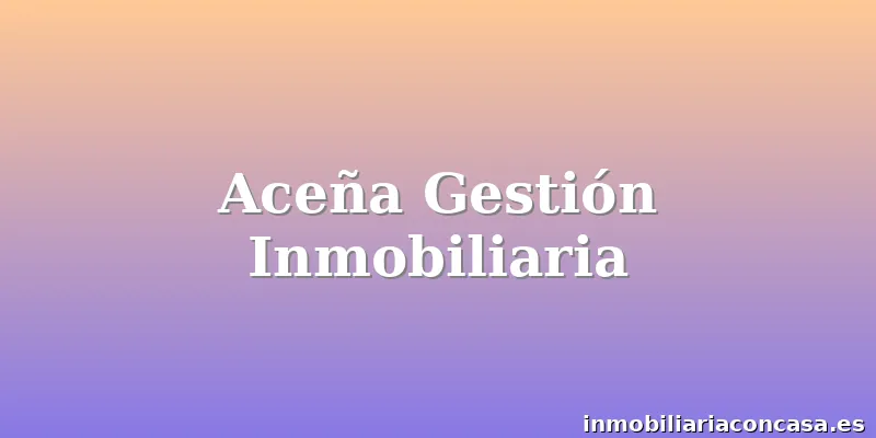 Aceña Gestión Inmobiliaria