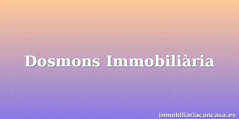 Dosmons Immobiliària