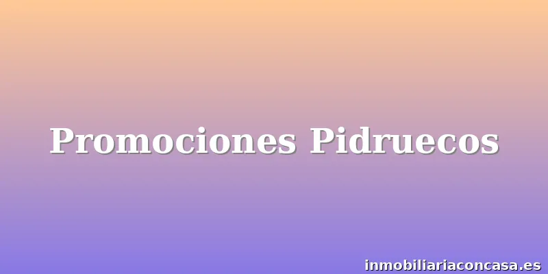 Promociones Pidruecos