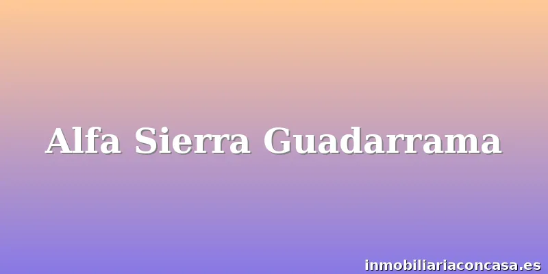 Alfa Sierra Guadarrama