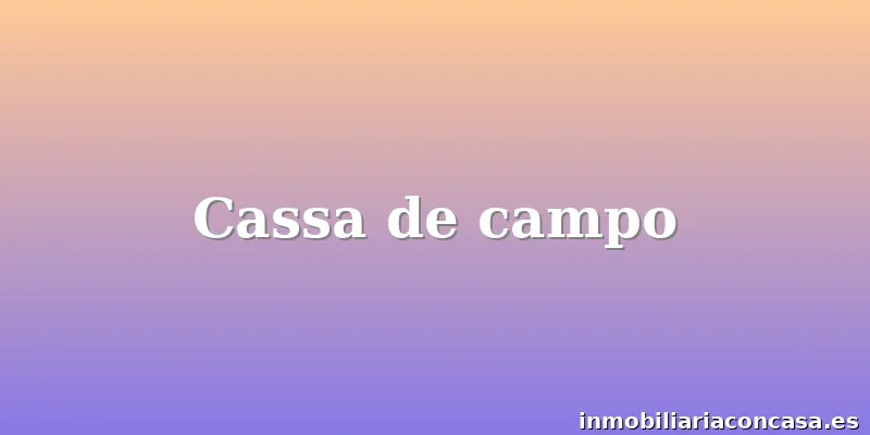 Cassa de campo