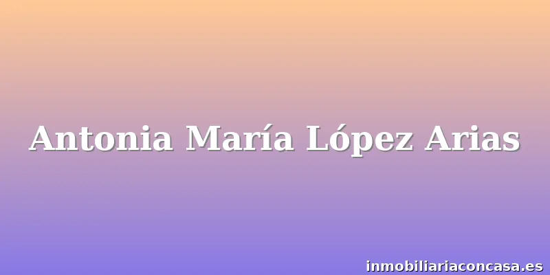 Antonia María López Arias