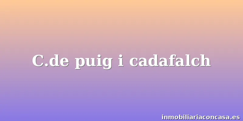 C.de puig i cadafalch