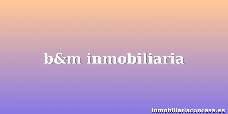 b&m inmobiliaria