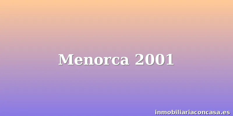 Menorca 2001