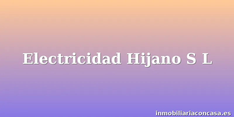 Electricidad Hijano S L