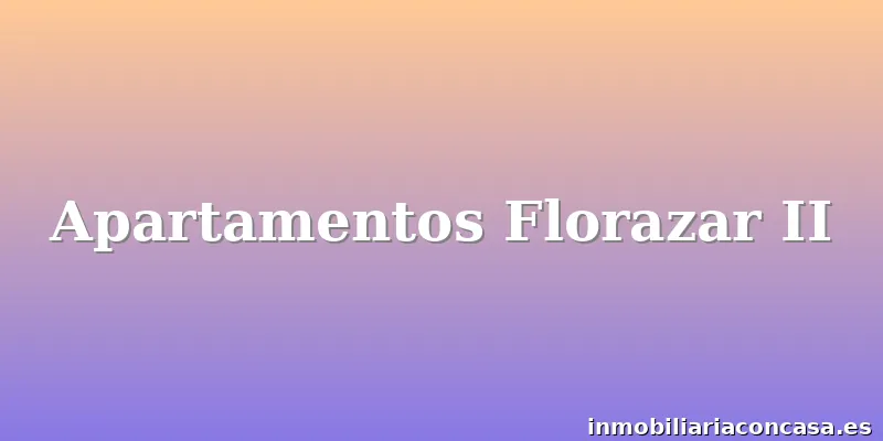 Apartamentos Florazar II