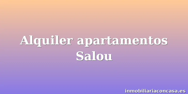 Alquiler apartamentos Salou