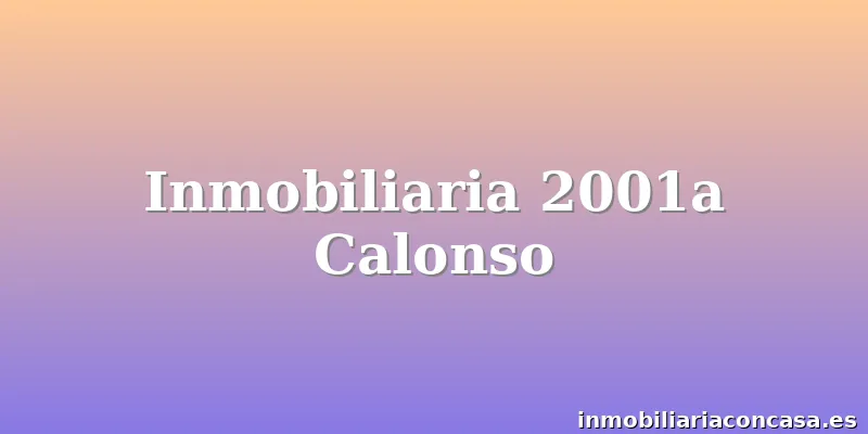 Inmobiliaria 2001a Calonso