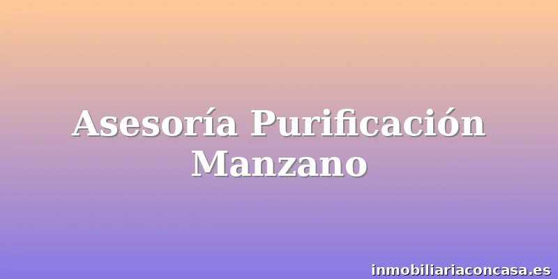 Asesoría Purificación Manzano